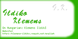 ildiko klemens business card
